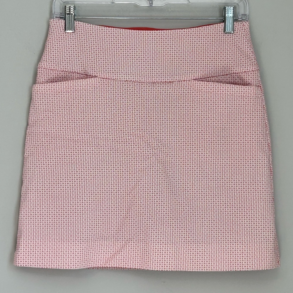 NWOT S.C. & Co. Red & White Textured Skort – Size S– Built-In Shorts, Stretch